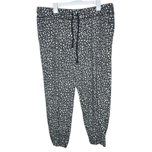 Lou & Grey Softblend Dark Grey/White Floral Print Jogger Pants Size XXL - Picture 1 of 11